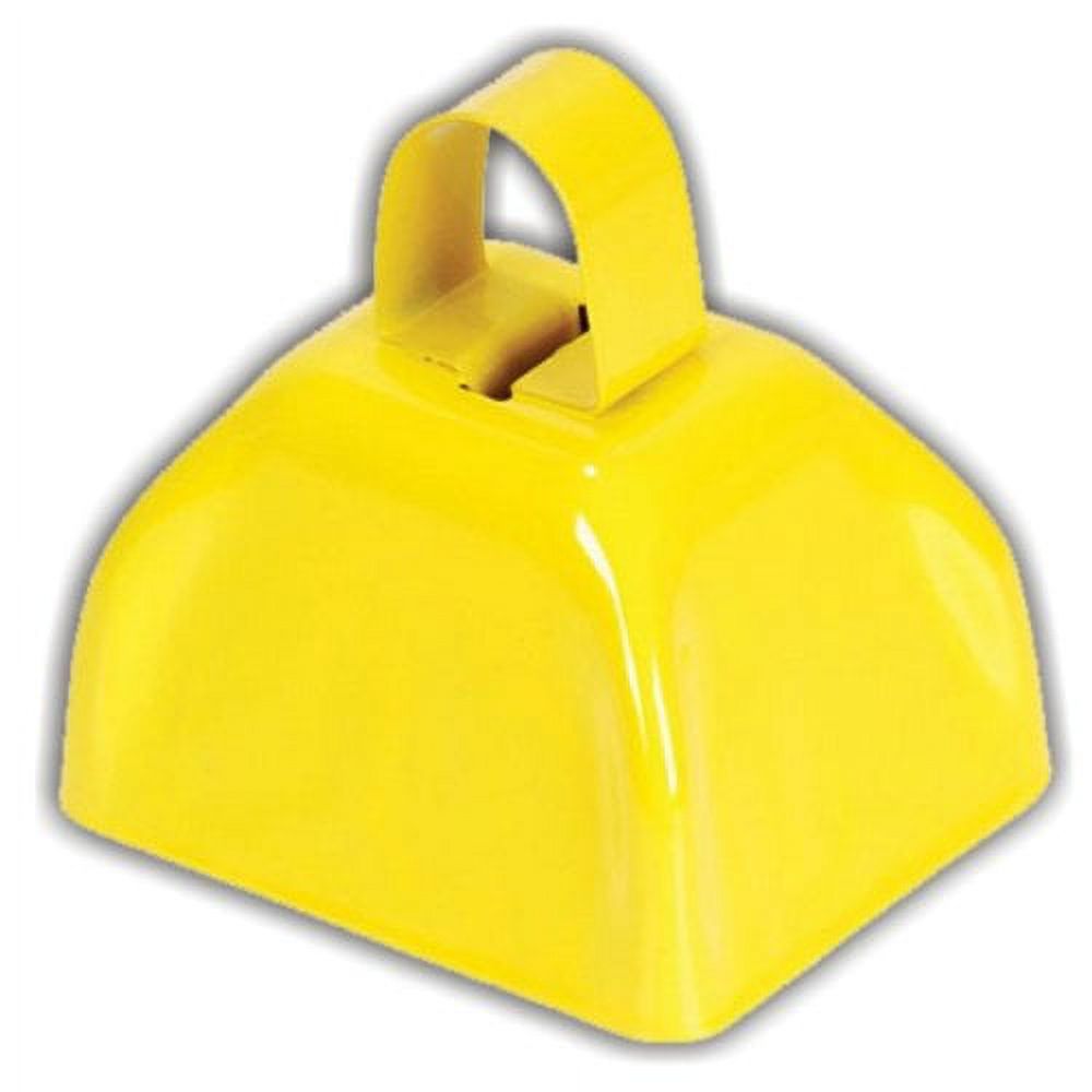 Rhode Island Novelty 3 Metal Cowbell (1 Dozen) - Yellow